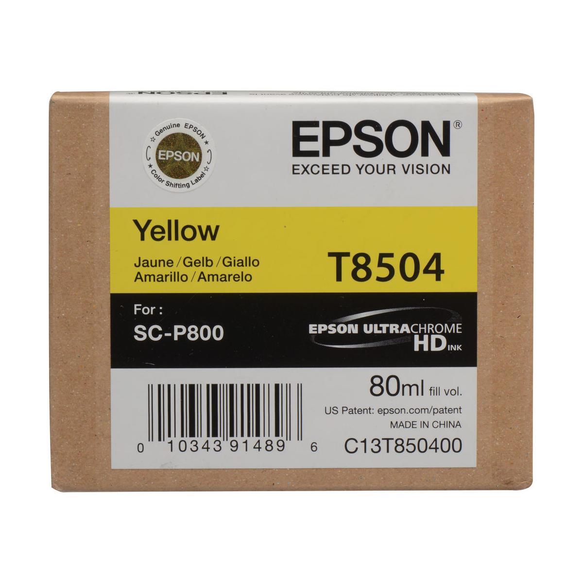 Epson T850400 UltraChrome HD Yellow Ink