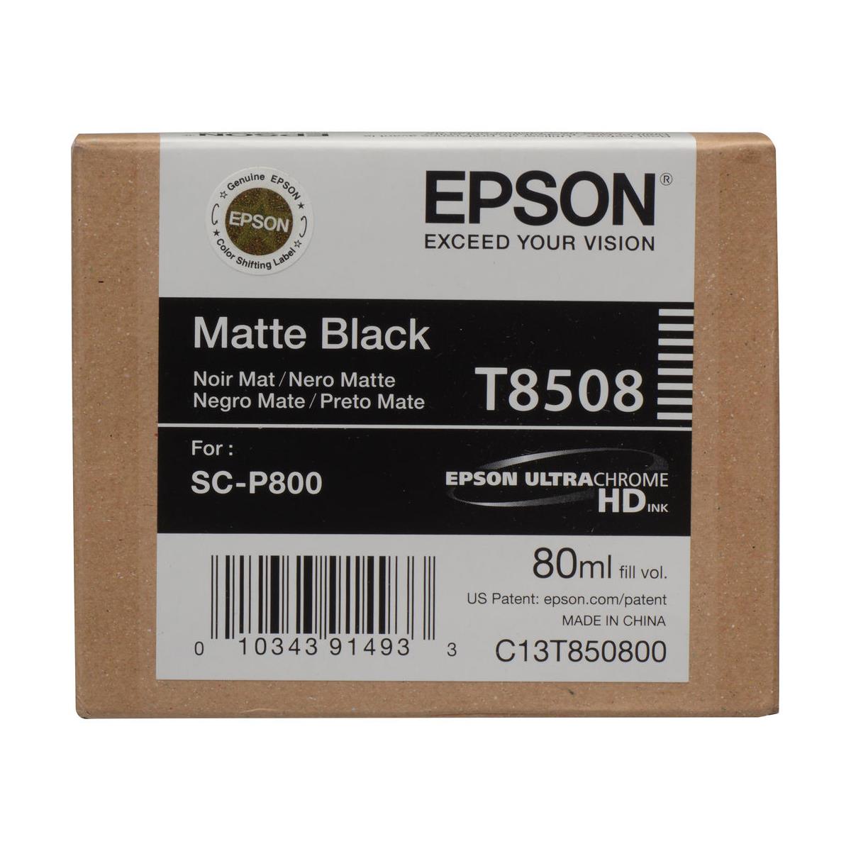 Epson T850800 UltraChrome HD Matte Black