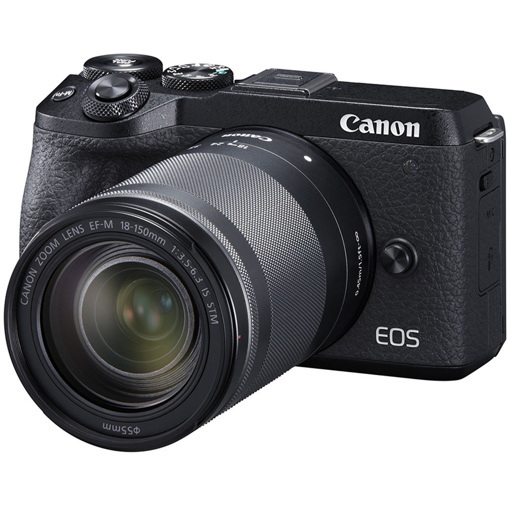 Canon EOS M6 Mark II Mirrorless Digital  Camera with 18-150mm Lens and EVF-DC2 Viewfinder (Black)