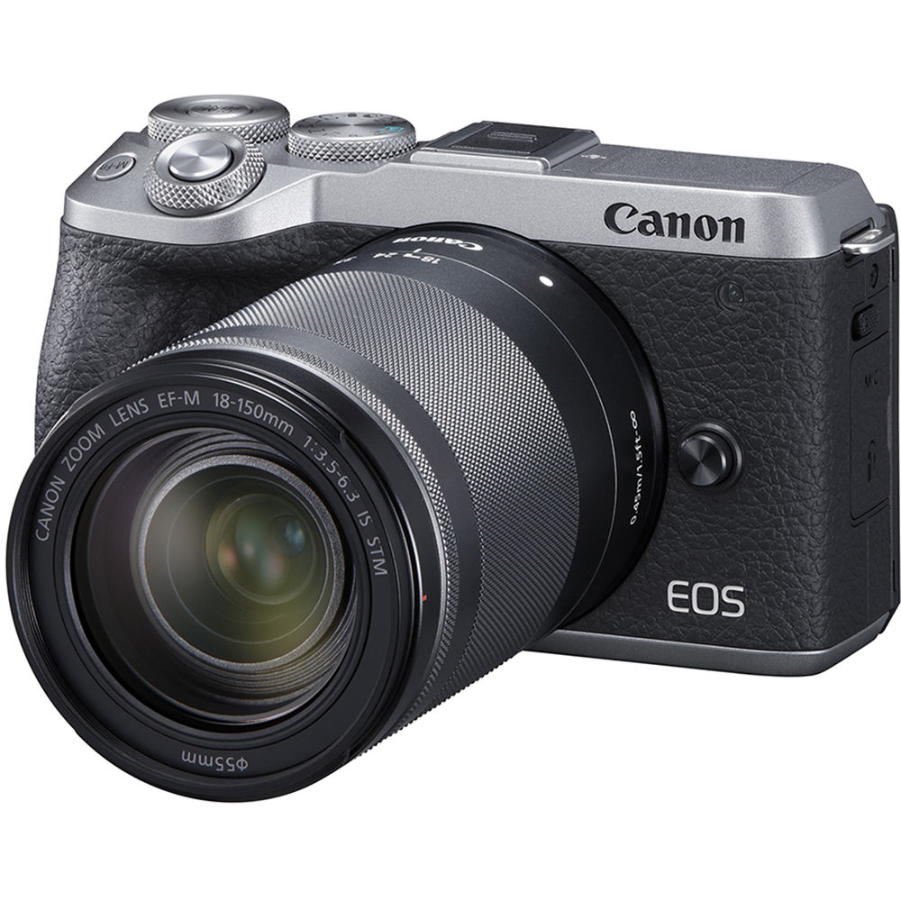Canon EOS M6 Mark II Mirrorless Digital  Camera with 18-150mm Lens and EVF-DC2 Viewfinder (Silver)