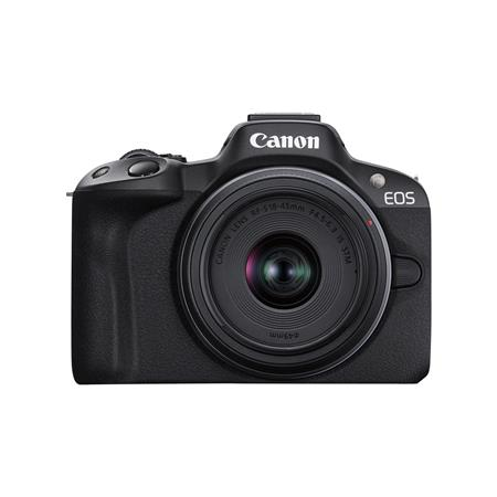 Canon EOS R50 Mirrorless Camera with RF-S 18-45mm F4.5-6.3 IS STM Lens (Black)