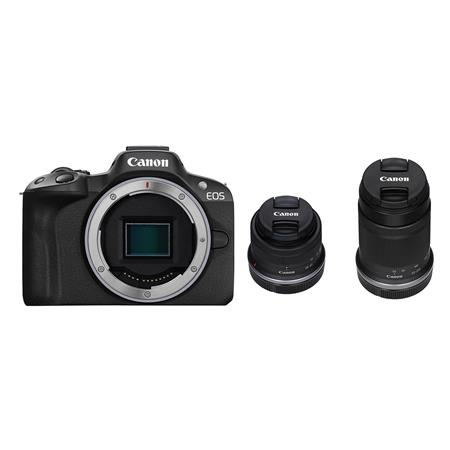 Canon EOS R50 Mirrorless Camera with RF-S 18-45mm F4.5-6.3 IS STM and RF-S 55-210mm F5-7.1 IS STM Lens