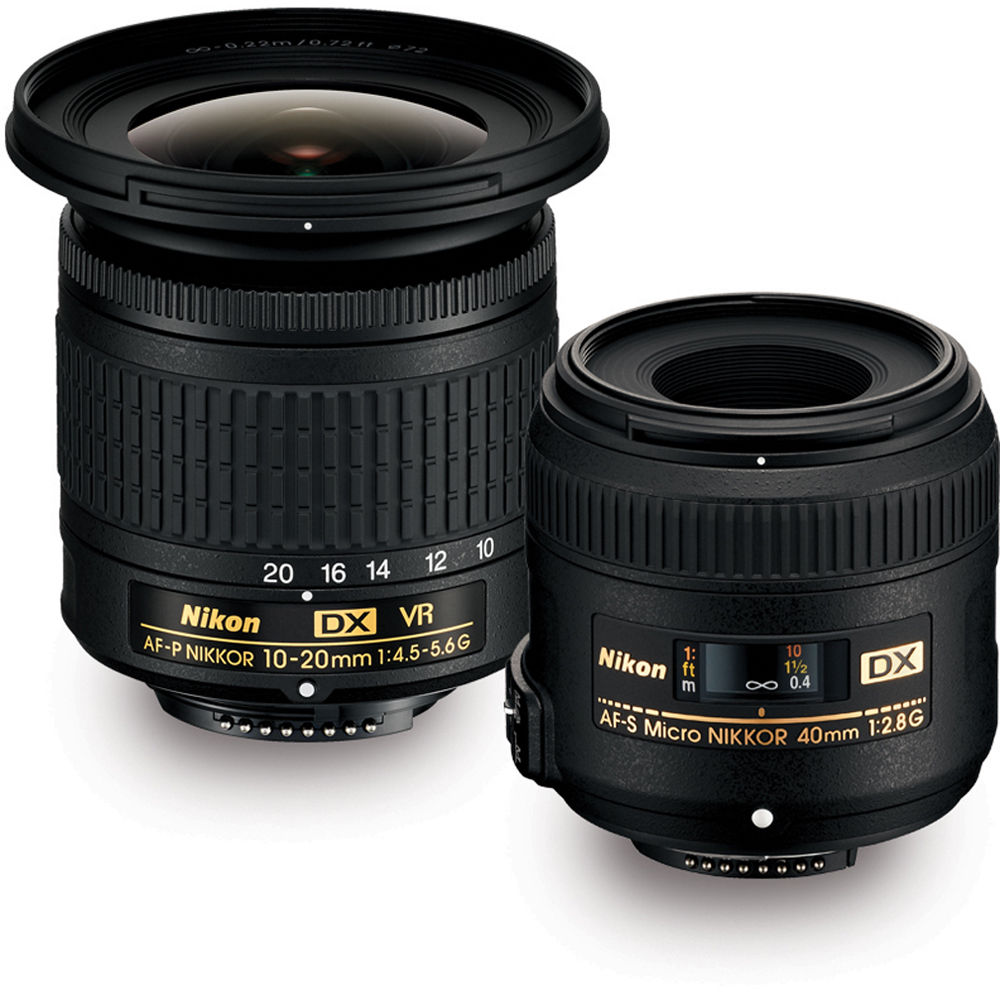 Nikon Landscape & Macro 10-20mm f/4.5-5.6 and 40mm f/2.8 Two Lens Kit
