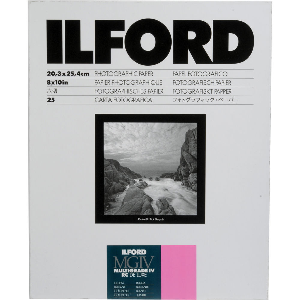 Ilford 1168190 8X10 RC Glossy Paper  25 Sheets