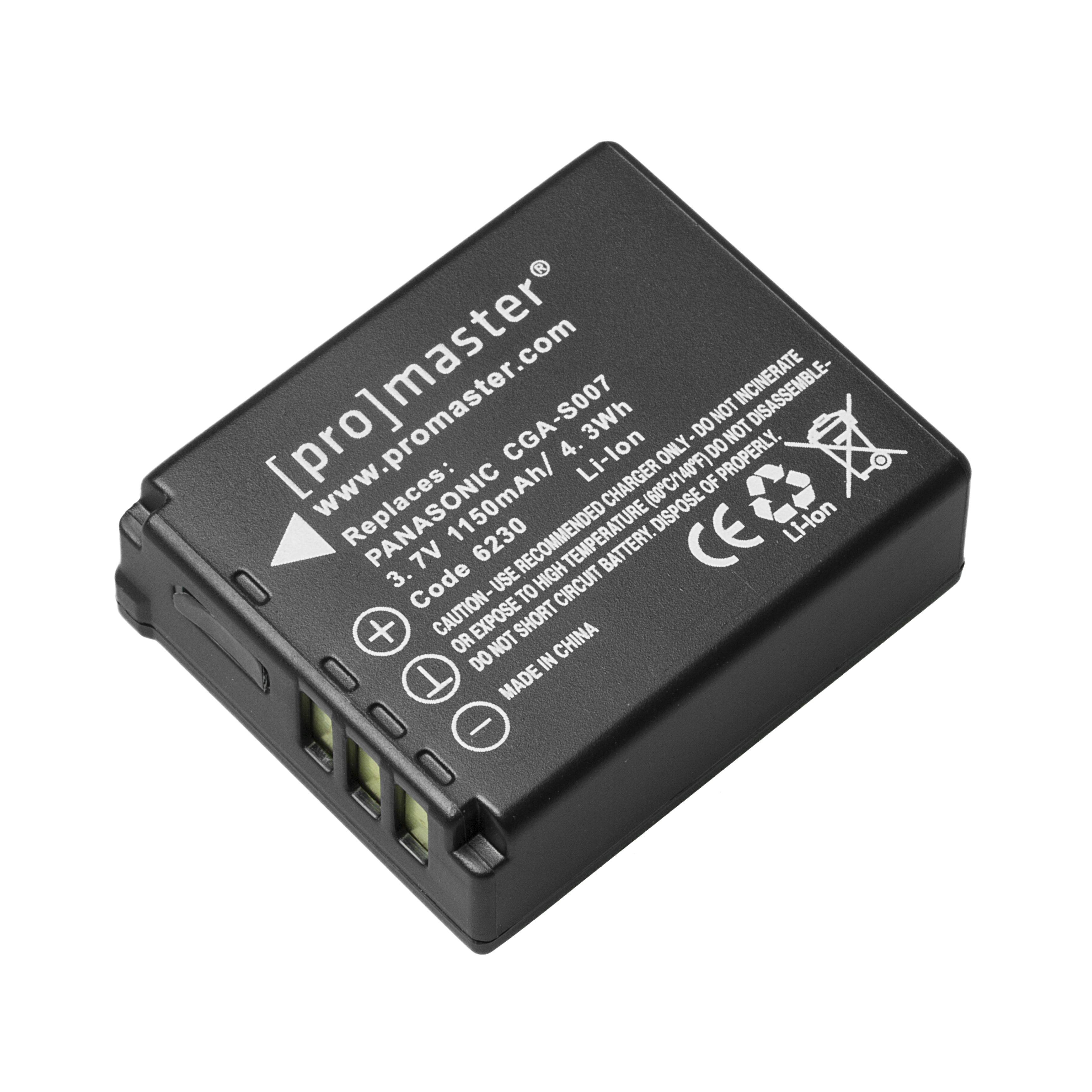 Promaster 6230 CGA-S007 Battery for  Panasonic