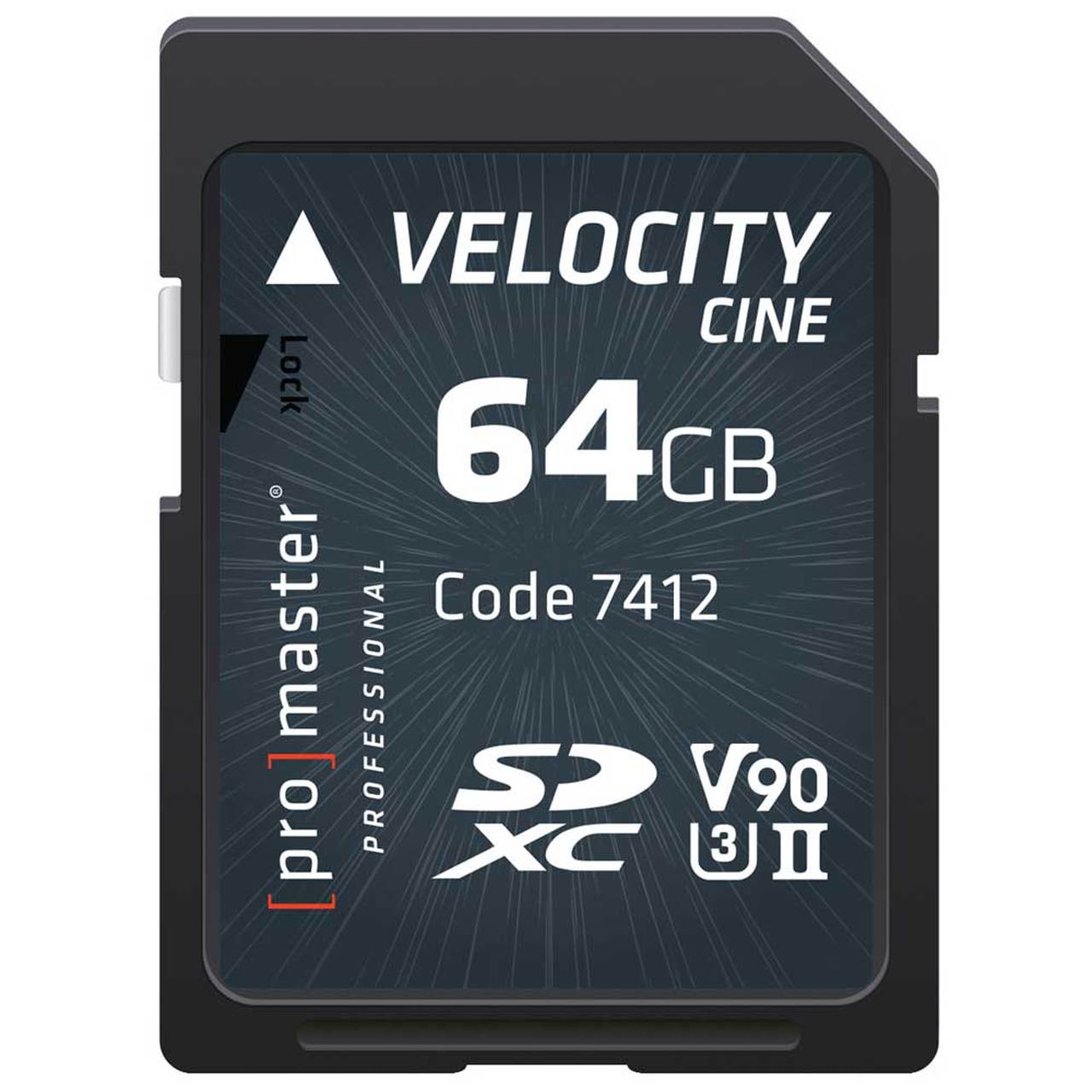 Promaster 7412  64GB SDHC 2000X Velocity Cine V90 Memory Card