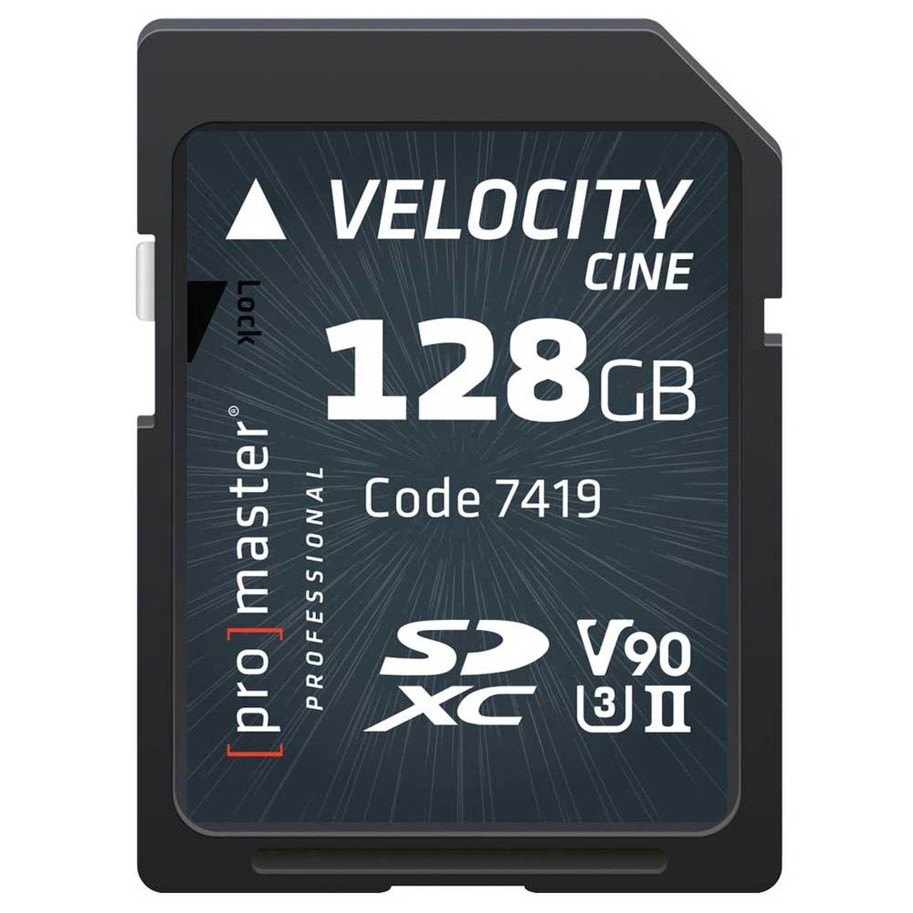Promaster 7419 128GB SDHC 2000X Velocity Cine V90 Memory Card