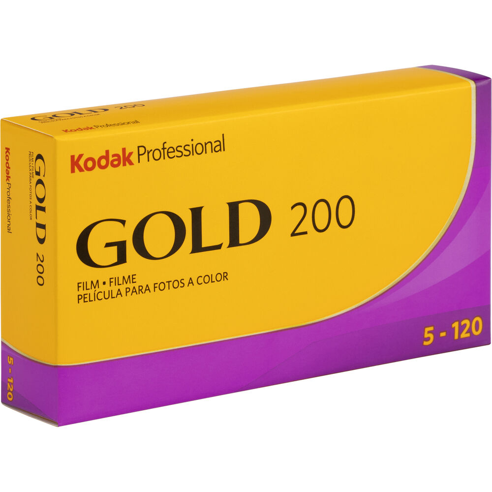 Kodak Professional Gold 200 Color Negative Film Pro Pack (120 Roll Film, 5 Rolls)