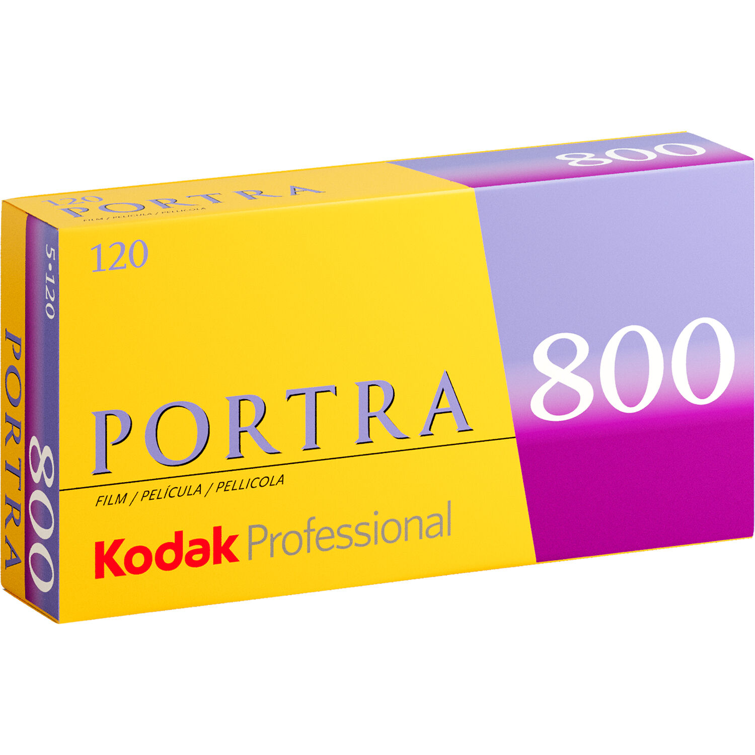 Kodak Portra 800 Color Negative Film Pro Pack (120 roll film, 5 rolls)