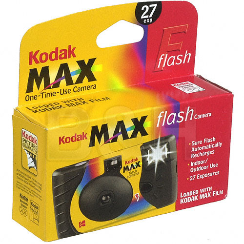 Kodak Power Flash 35mm Disposable Camera (ISO-800) - 27 Exposures 8737553