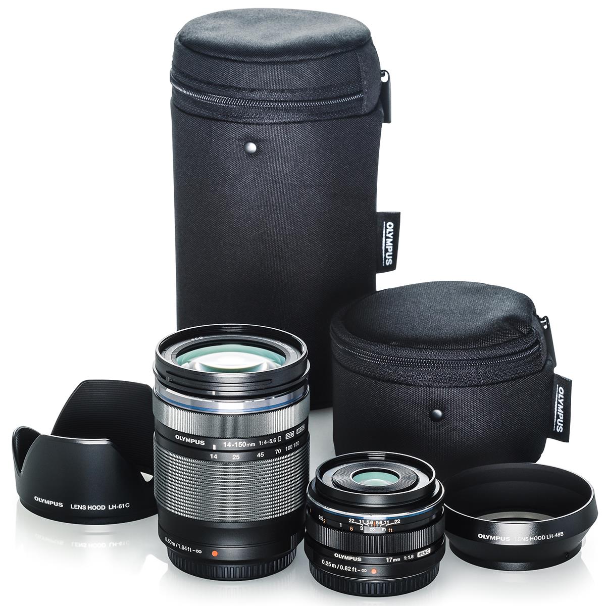 Olympus Travel 2 Lens Kit with 14-150mm Olympus Travel Lens Kit with 14-150mm f/4-5.6 and 17mm f/1.8 Lenses