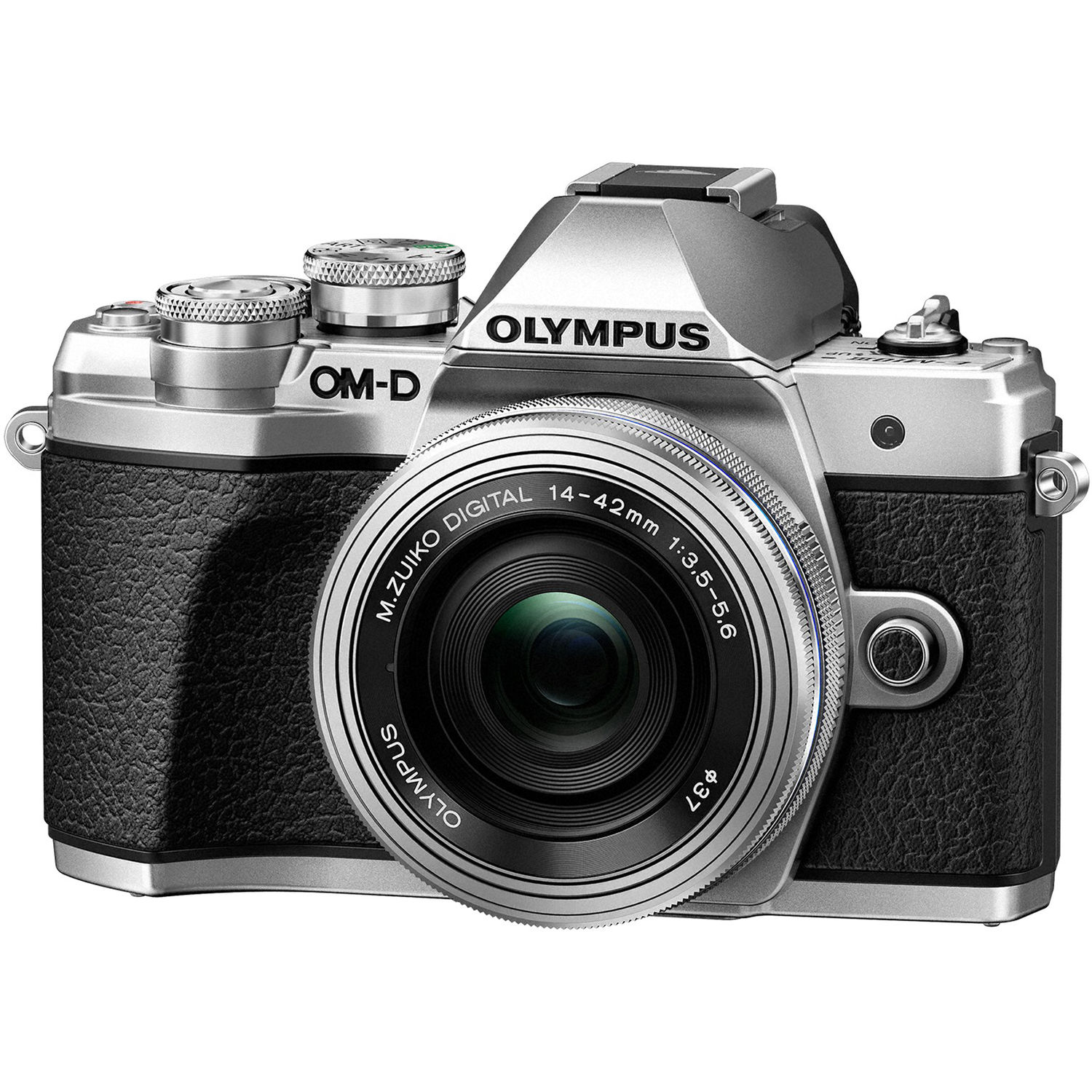 Olympus OM-D E-M10 Mark III Mirrorless  Micro Four Thirds Digital Camera with 14-42mm EZ Lens - Silver