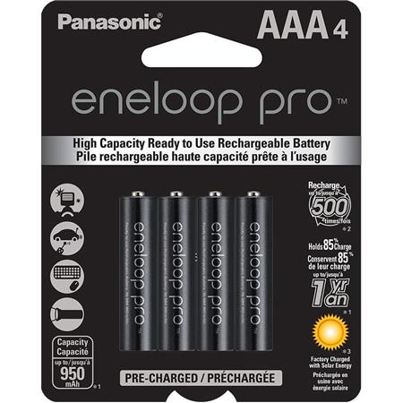Panasonic eneloop Pro AAA Rechargeable Ni-MH Batteries (950mAh, 4-Pack)