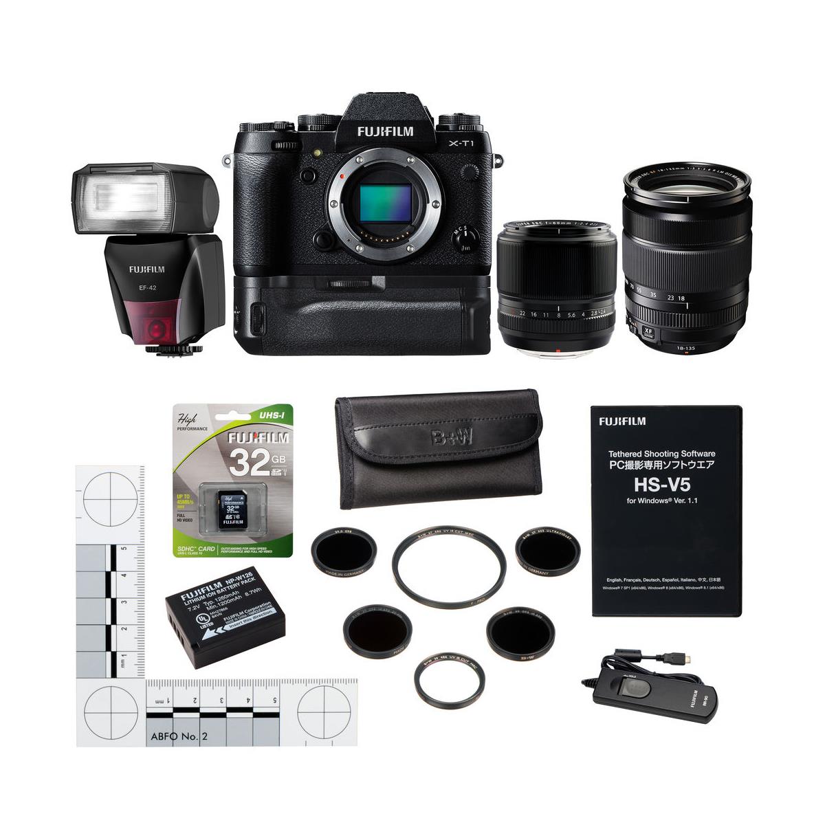 Fujifilm X-T1 IR Infrared Camera  Forensic IR Kit with XF 60mm F2.4 and EF-42 Shoe Mount Flash