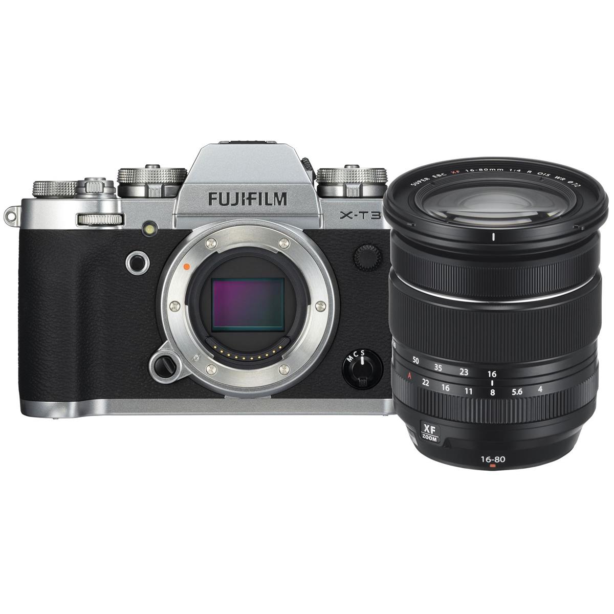 Fujifilm X-T3 Mirrorless Digital Camera  with 16-80mm Lens Kit (Silver)