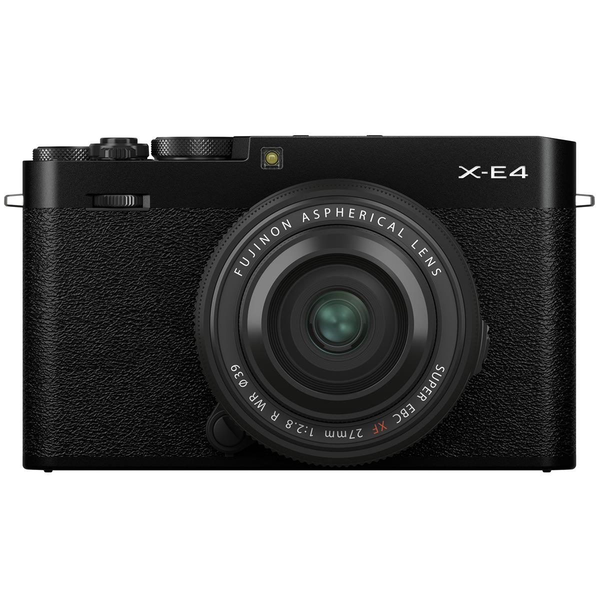 Fujifilm X-E4 Mirrorless Body with XF 27mm F2.8 R WR Lens Kit (Black)