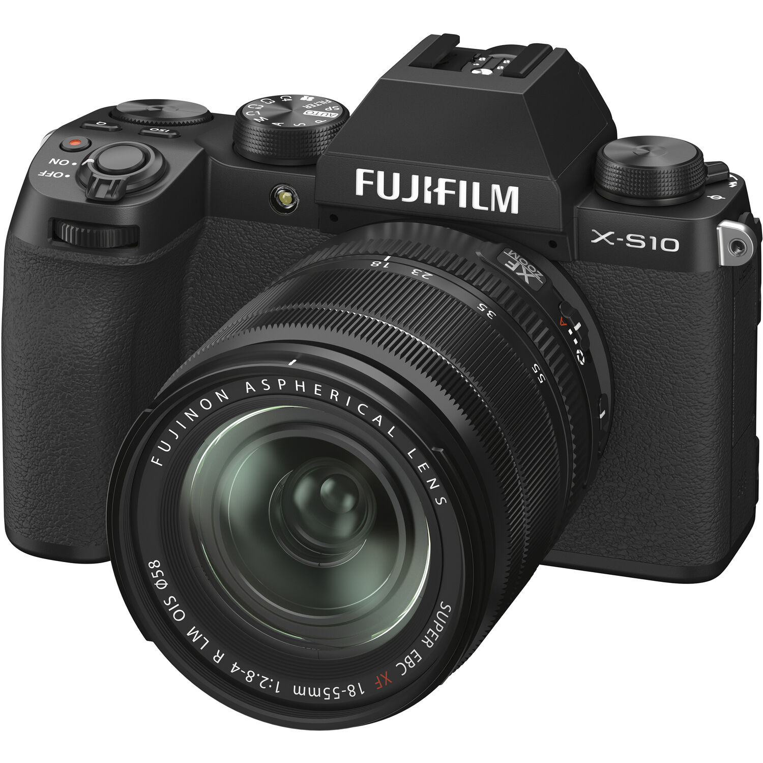 Fujifilm X-S10 Mirrorless Camera with 18-55mm F2.8-4 R XF Lens Kit (Black)