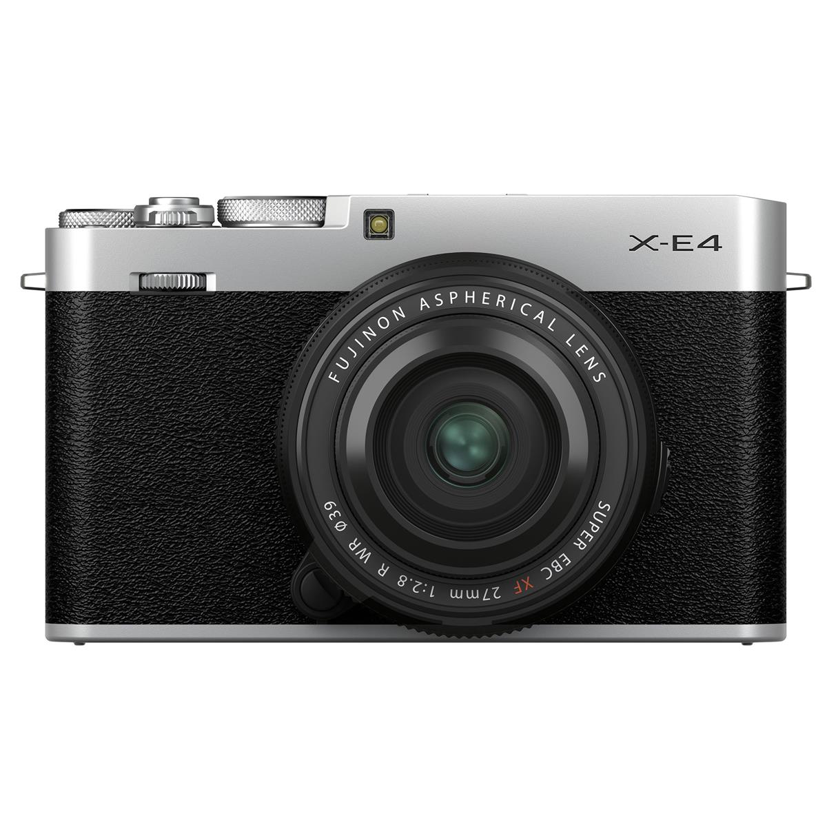 Fujifilm X-E4 Mirrorless Body with XF 27mm F2.8 R WR Lens Kit (Silver)