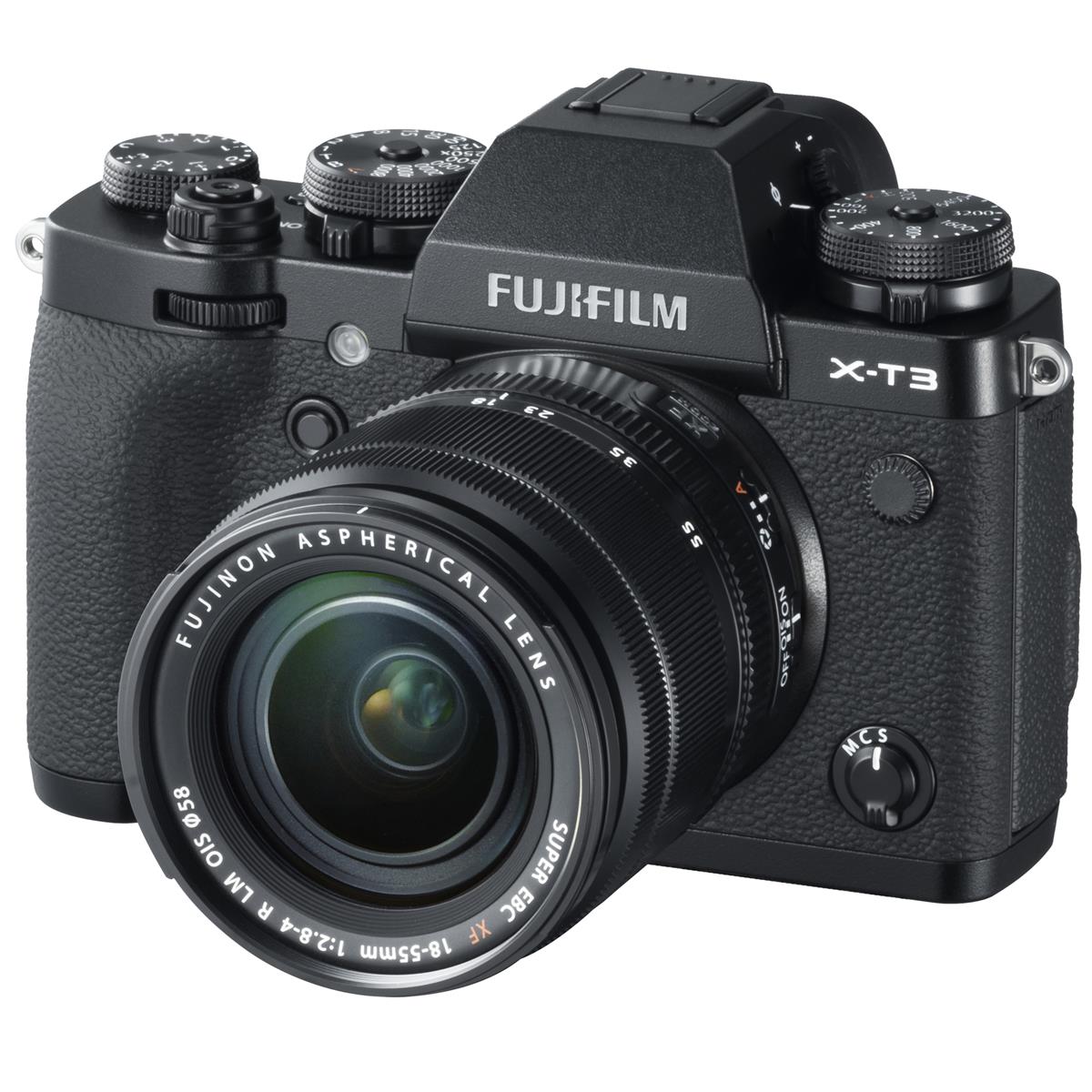 Fujifilm X-T3 WW Mirrorless Camera Body, with XF 18-55mm Lens Kit (Black)