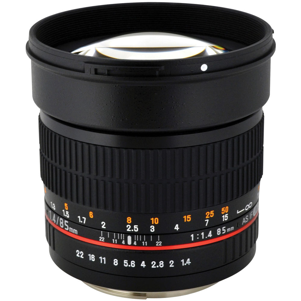 Rokinon 85mm F1.4 Aspherical AE Manual Lens for Nikon