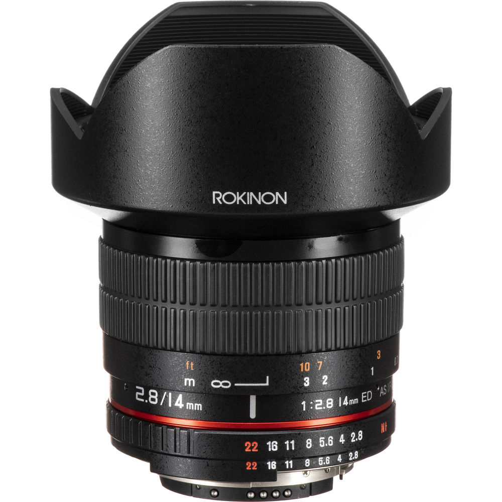 Rokinon 14mm F2.8 ED AS IF UMC Super Wide Angle Lens for Nikon -AE