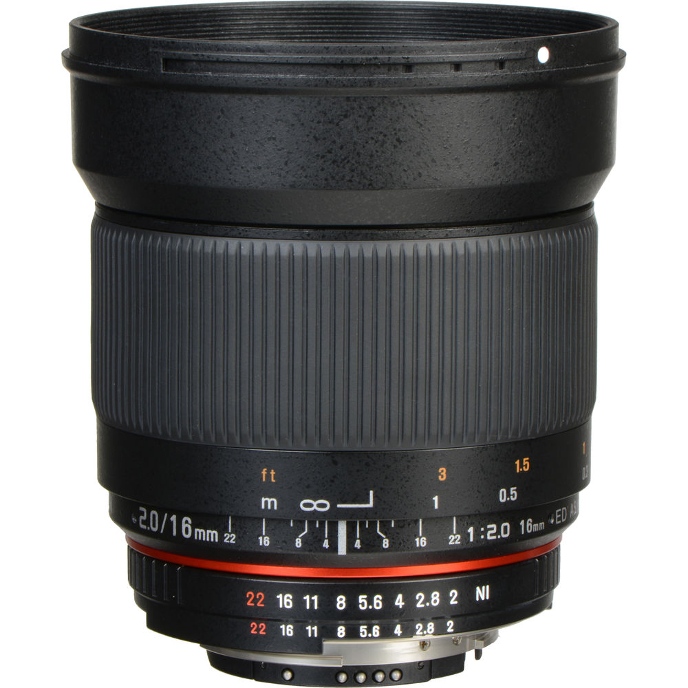 Rokinon 16mm F2.0 UMC Wide Angle Lens  for Nikon-AE