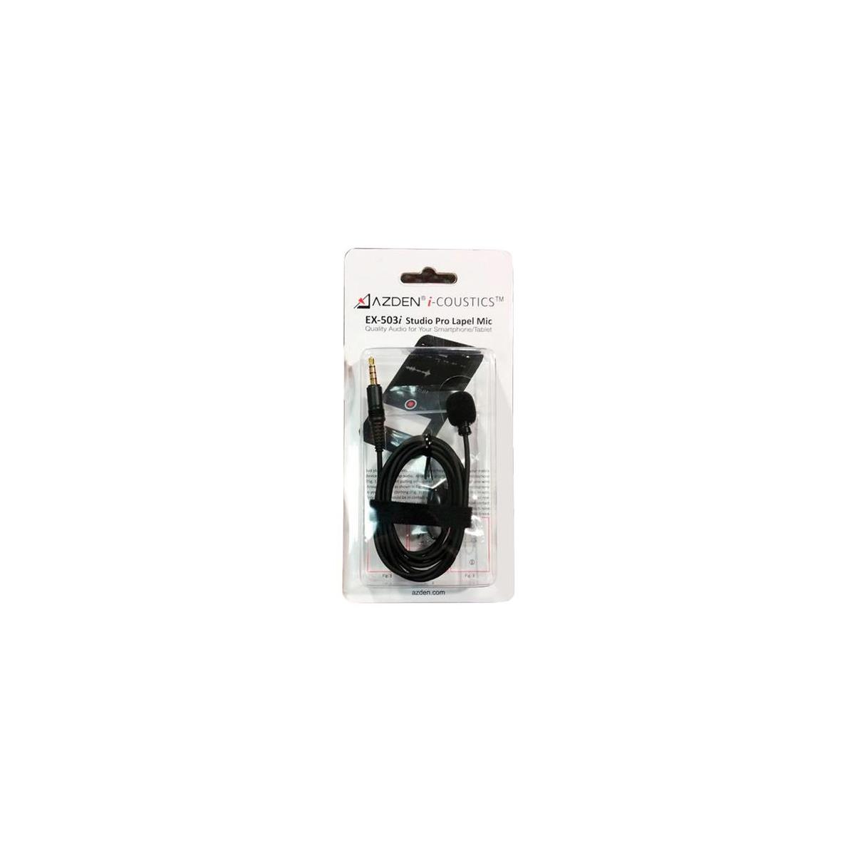 Azden EX-503i i-Coustics Smartphone  Omni-Directional Lavalier Microphone