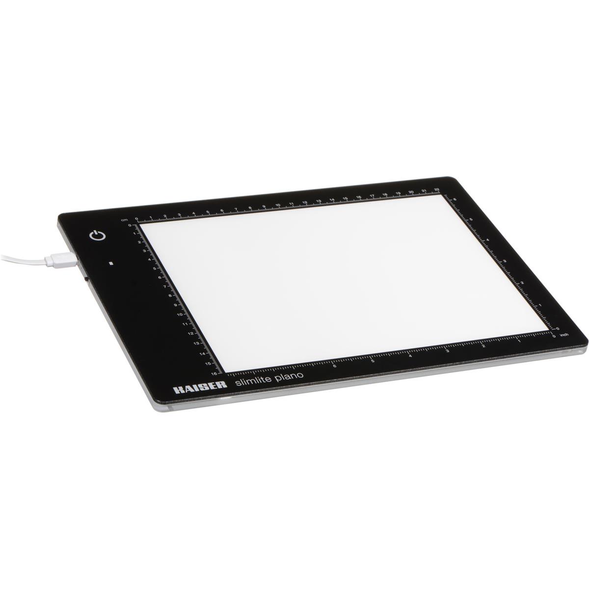 Kaiser Slimlite Plano 5000K 8x11"  Battery/AC Lightbox with USB Cable and Charging Adapter