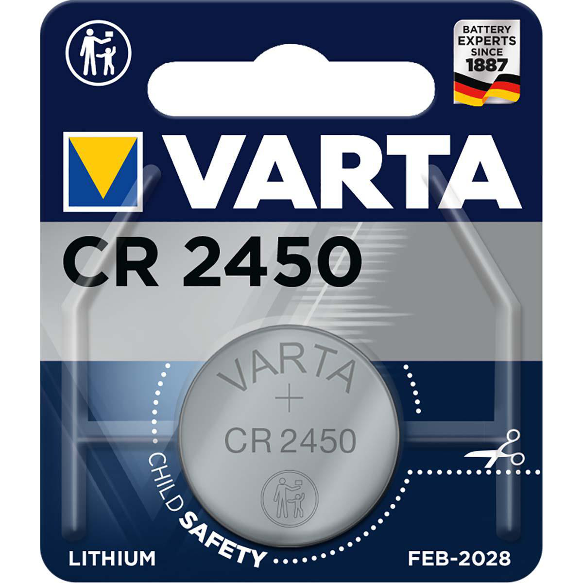 VARTA 2049 CR2450 3 VOLT BATTERY