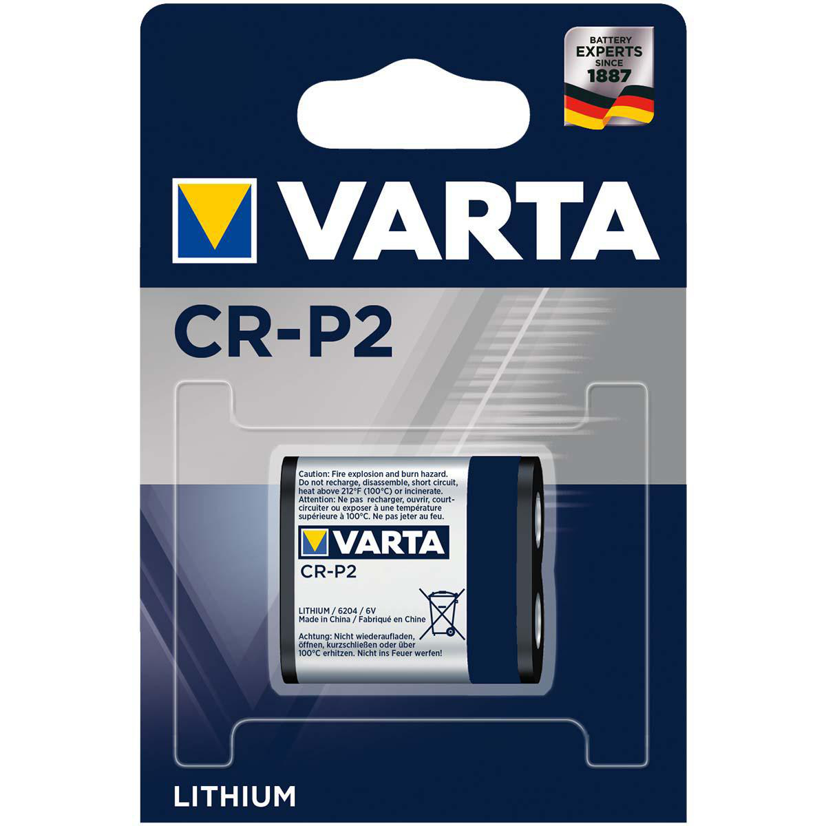 Varta CR-P2 (223) Lithium Battery