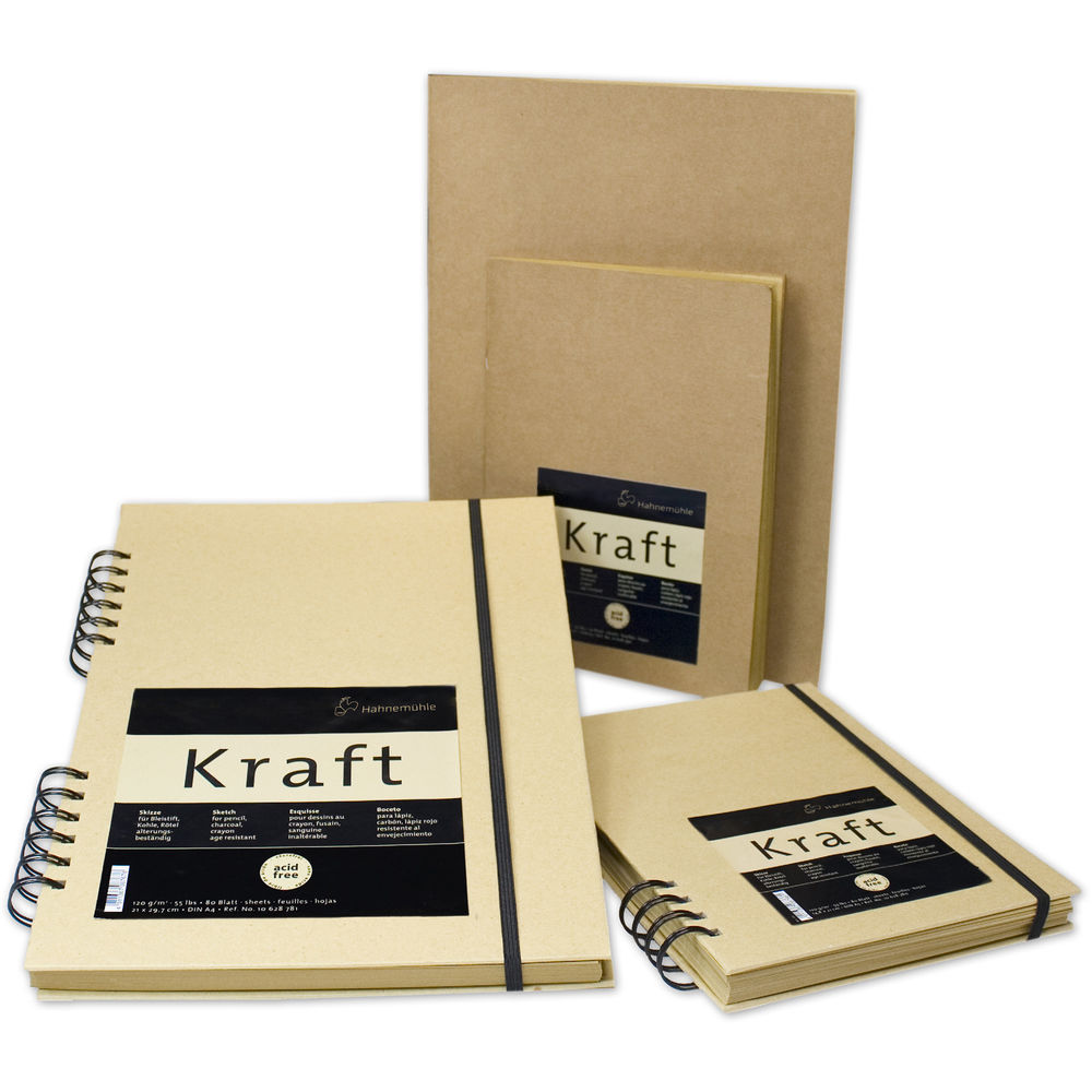 Hahnemühle Kraft Paper Sketch Booklet (Ochre Cover, A5, 20 Sheets)