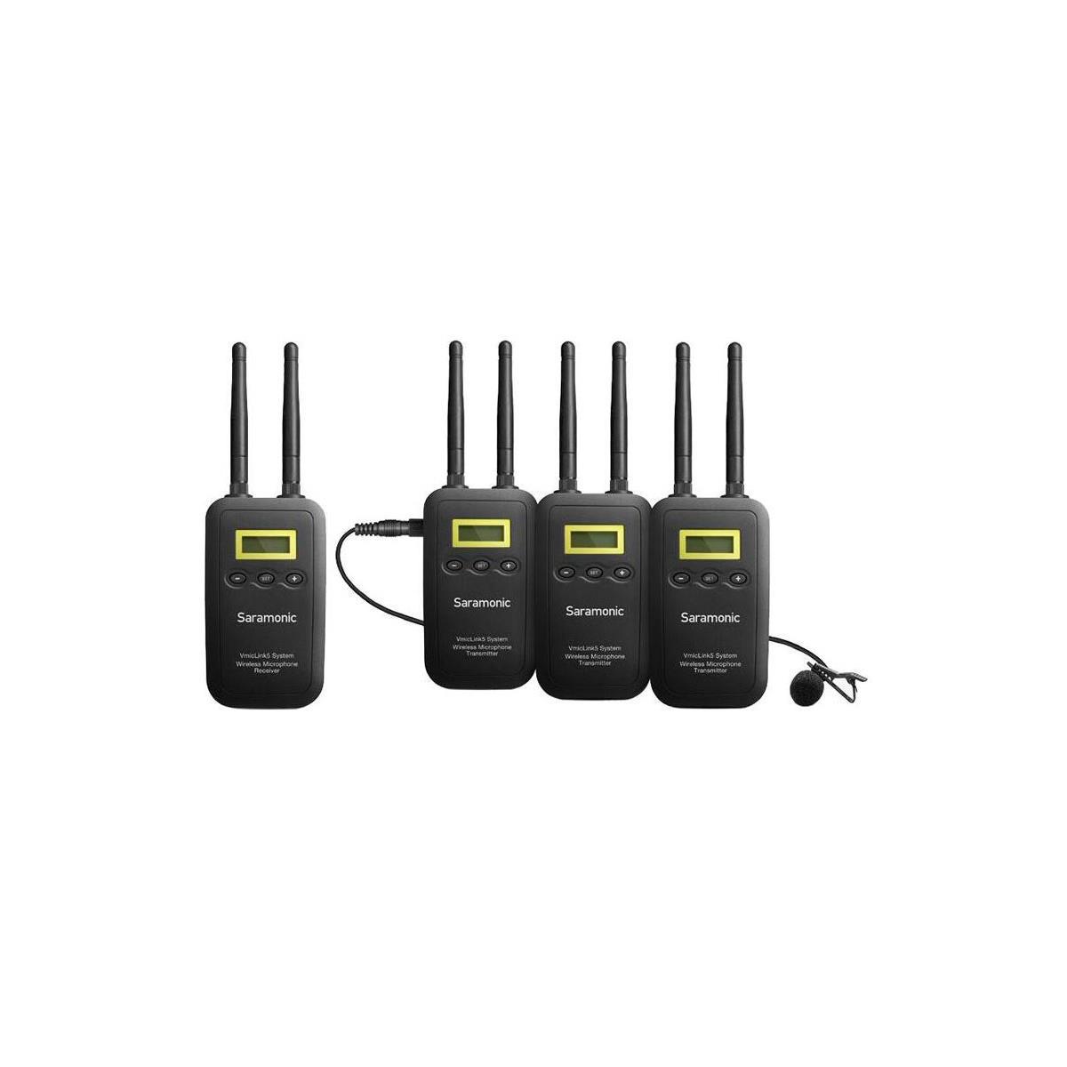Saramonic VmicLink5 5.8 GHz SHF Three Microphone Wireless Lavalier and Receiver System