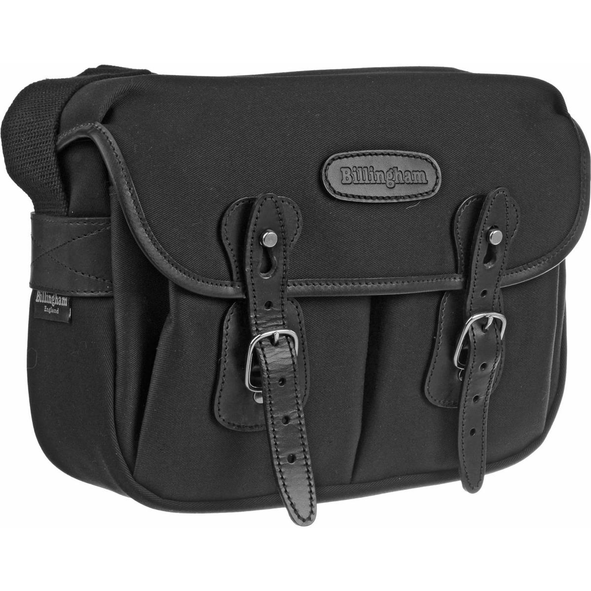 Billingham Hadley Shoulder Bag Small  (Black with Black Leather Trim)