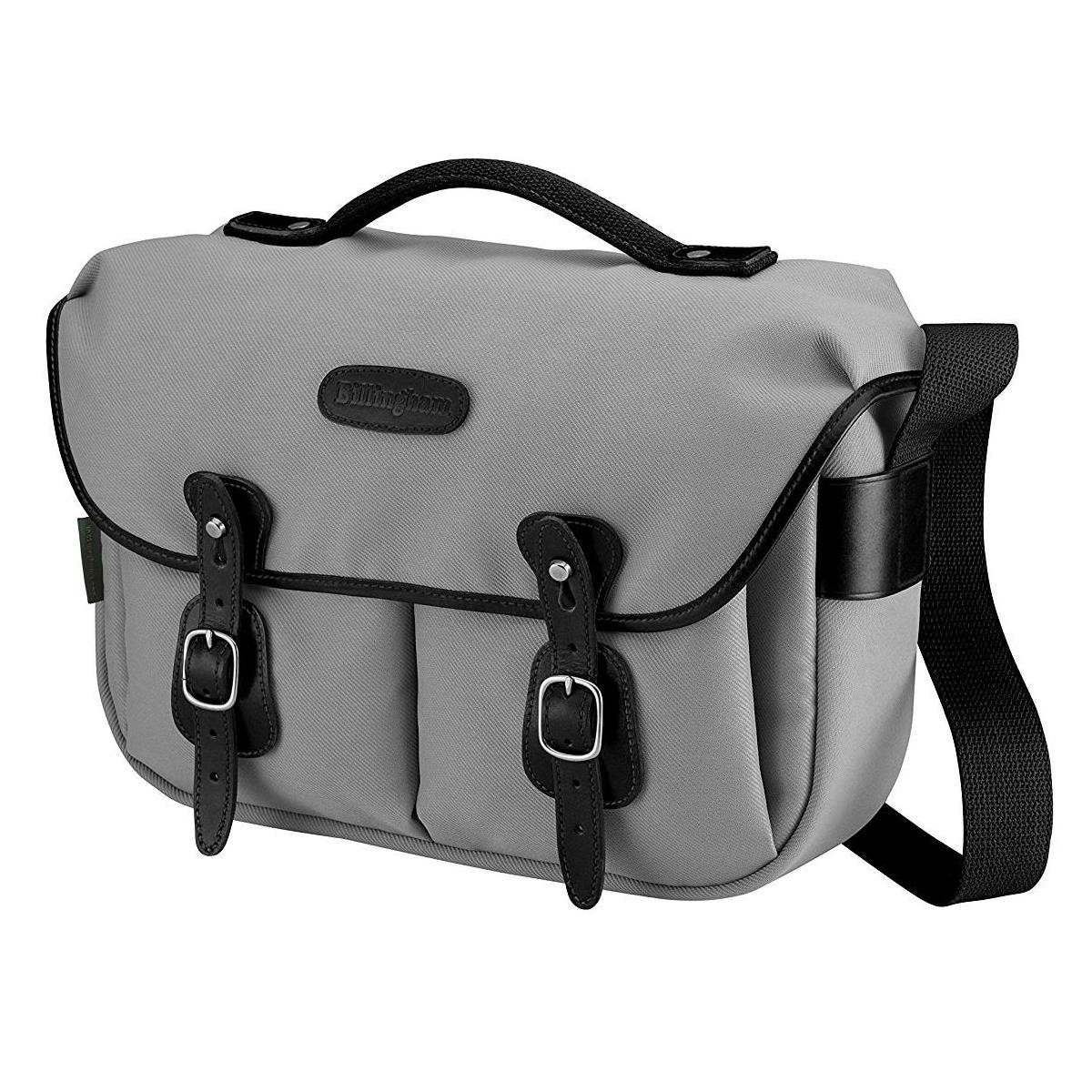 Billingham Hadley Pro Shoulder Bag (Gray Canvas & Black Leather)