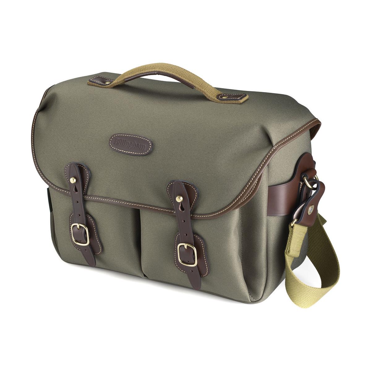 Billingham Hadley One Camera Bag (Sage  FibreNyte with Chocolate Leather)