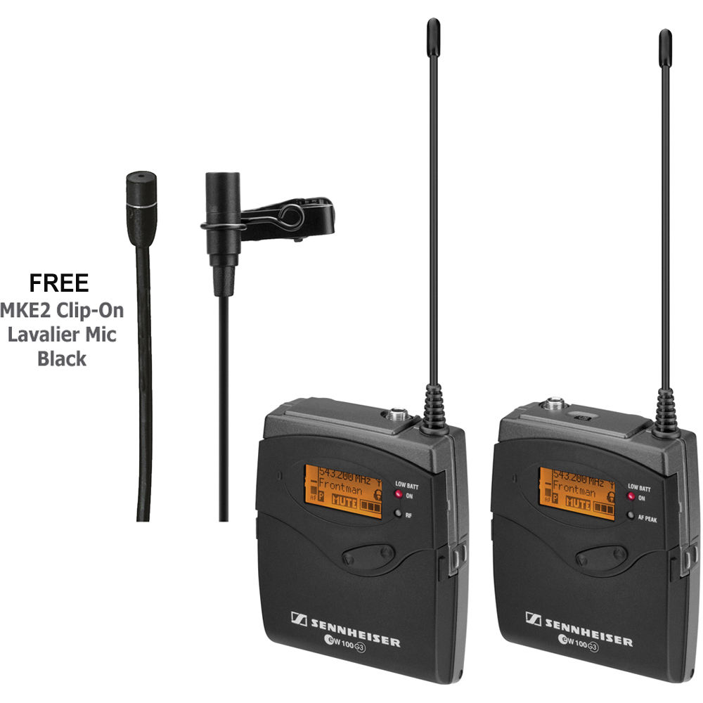 Sennheiser ew 112-p G3-A Camera Mount Wireless Microphone System with ME2 Lavalier Mic - A (516-558 MHz)