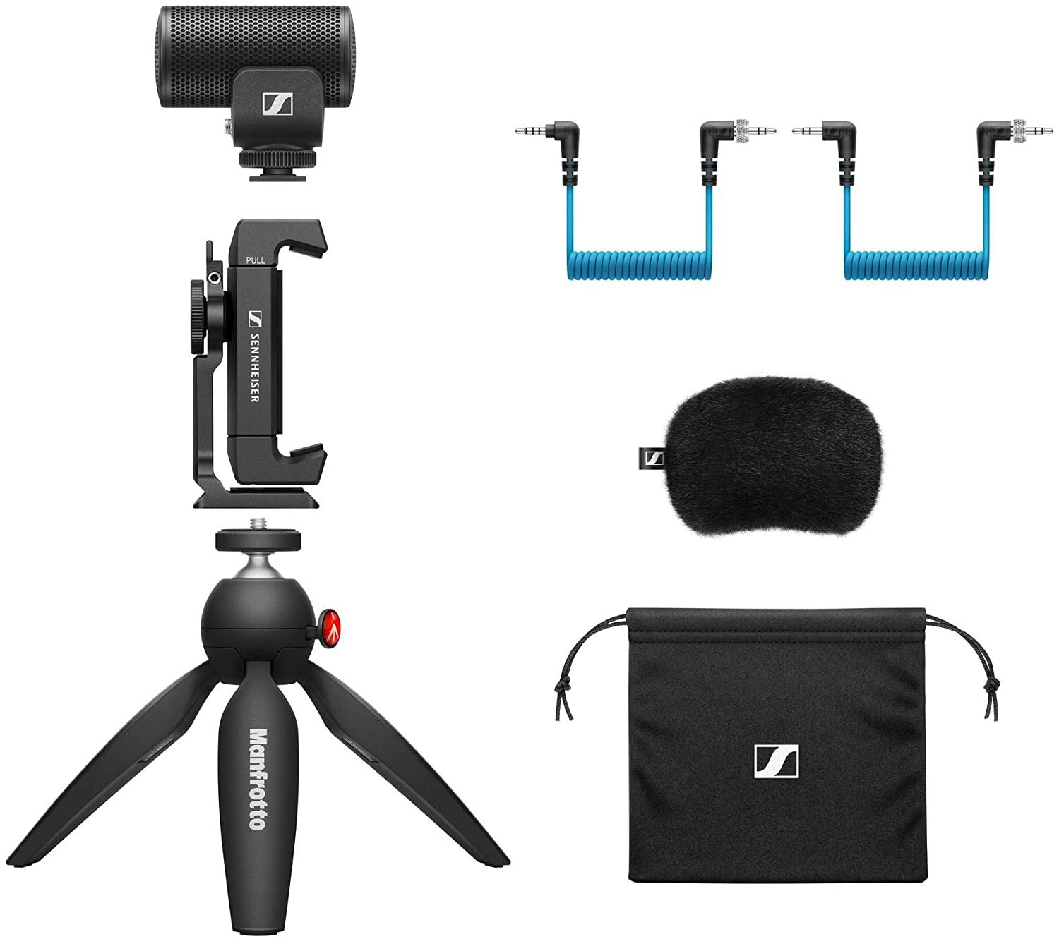 Sennheiser MKE 200 Mobile Kit Ultracompact Camera-Mount Directional Microphone with Smartphone Recording Bundle