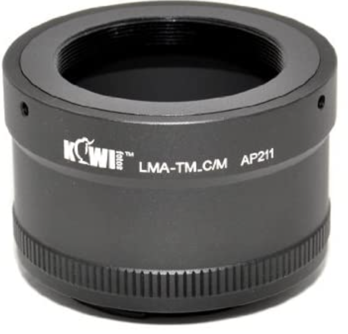Kiwifotos Lens Mount Adaptor - T Mount Lenses to Canon EOS Cameras