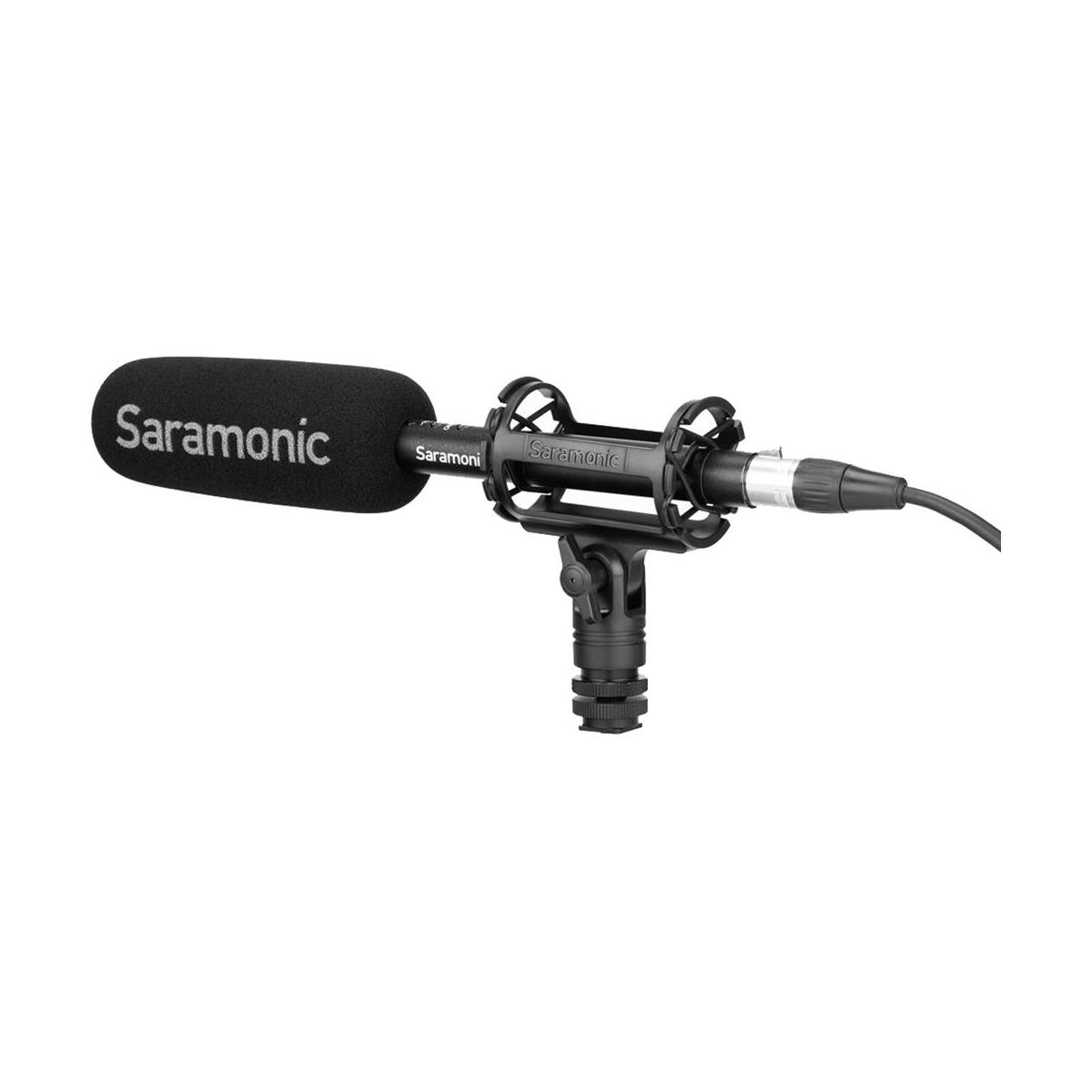 Saramonic SoundBird V1 Supercardioid Shotgun Mic: High-Pass Filter,-10Db Pad,Shock Mount,Windscreen,XLR Out Cable