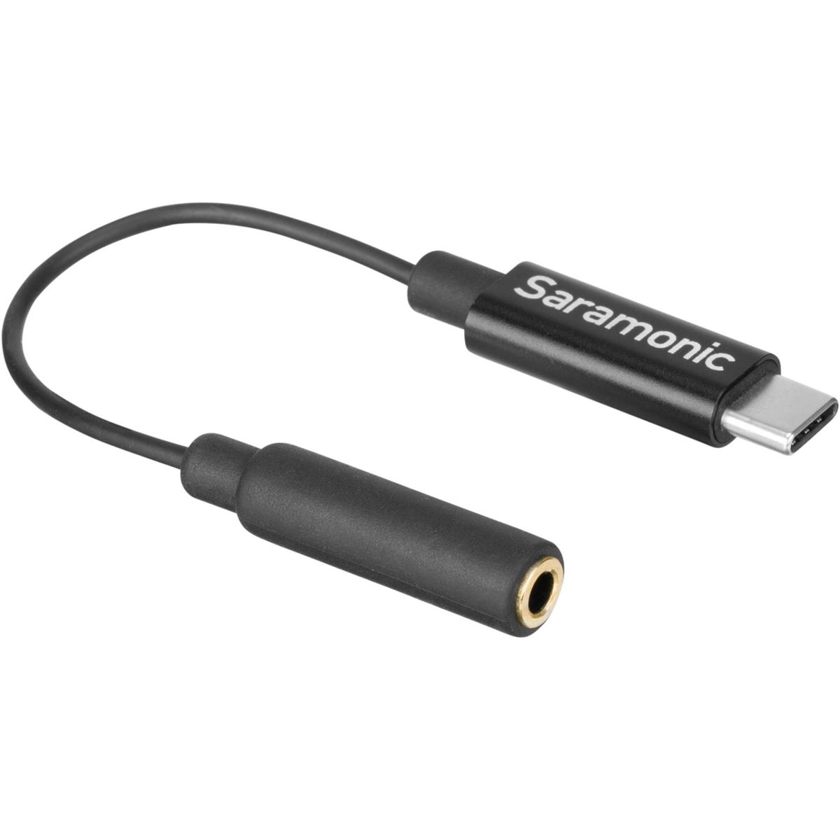 Saramonic SR-C2003 3.5mm TRS Female to USB Type-CAdapter Cable for Mono/Stereo Audio to Android (3")