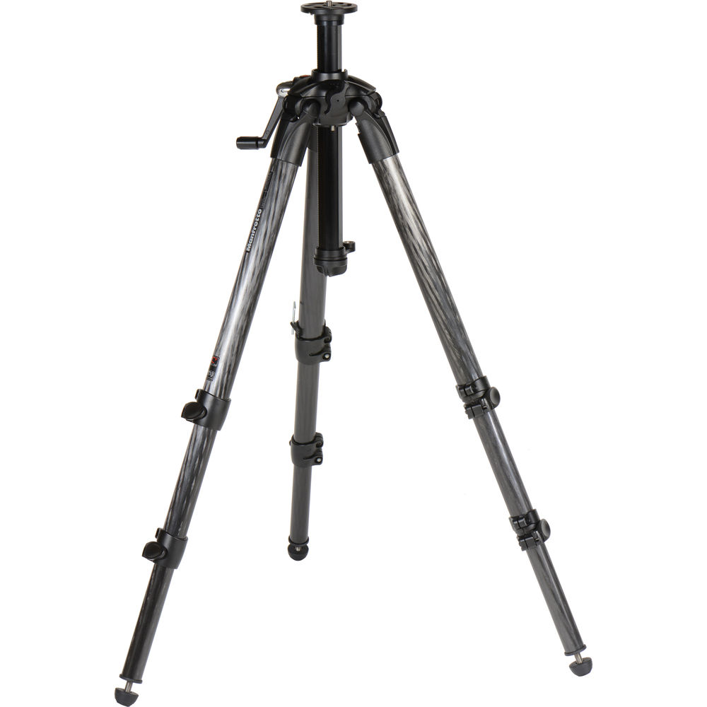 Manfrotto MT057C3-G 057 3-Section Carbon Fiber Tripod with Geared Column