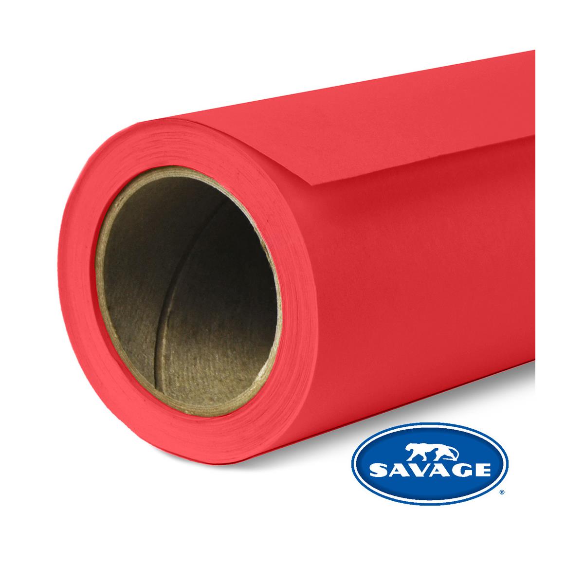 Savage 107" x 36' #8 Primary Red Seamless Background Paper