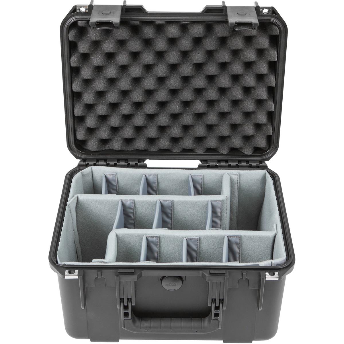 SKB iSeries 1510-9 Waterproof Utility  Case with Foam Dividers and Lid Organizer (Black)