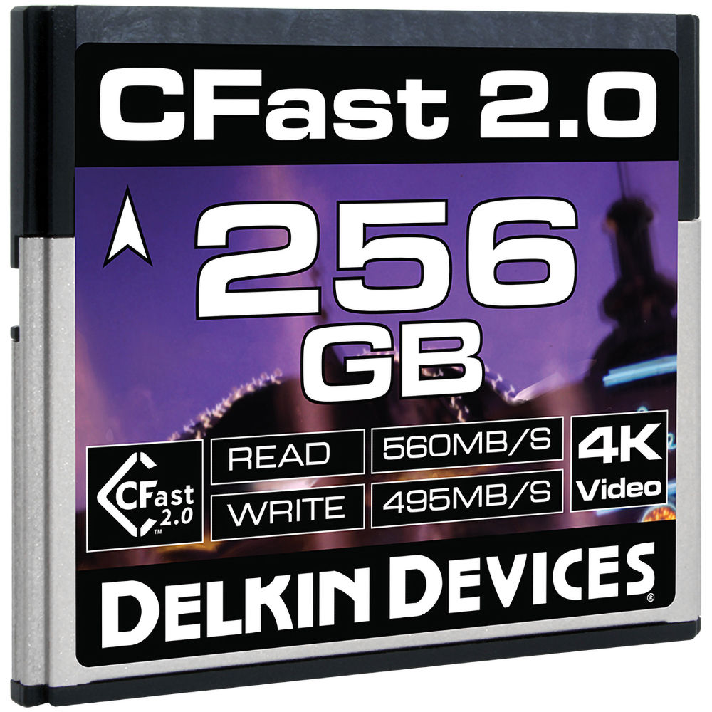Delkin 8916 256GB 560Mbs CFast Cinema Memory Card