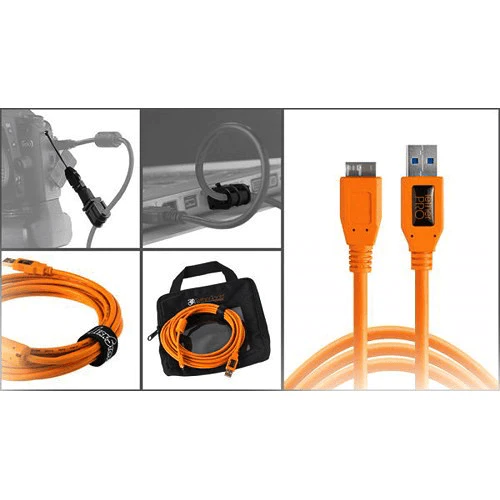 Tether Tools Starter Tethering Kit with   USB 3.0 Micro-B Cable (Orange)