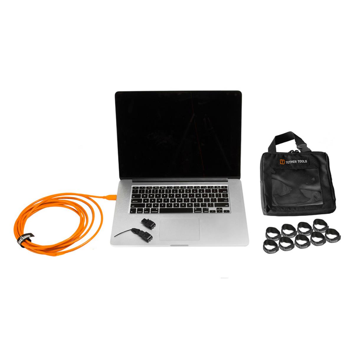 Tether Tools Starter Tethering Kit with  USB 3.0 Micro-B Right Angle Cable (Orange)