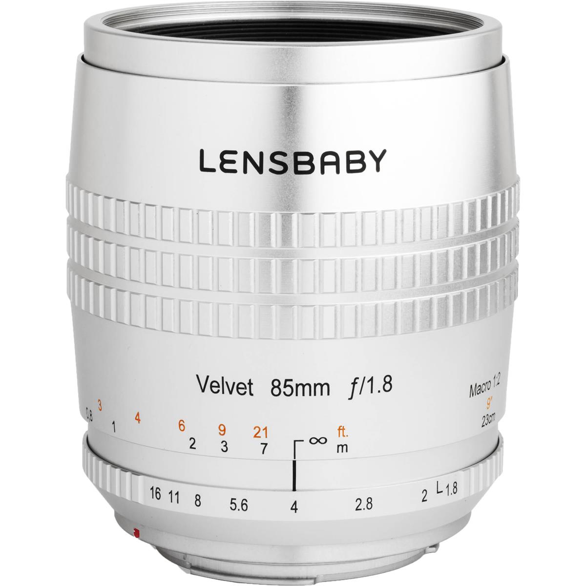 Lensbaby Velvet 85mm F1.8 Lens for Nikon F (Silver)