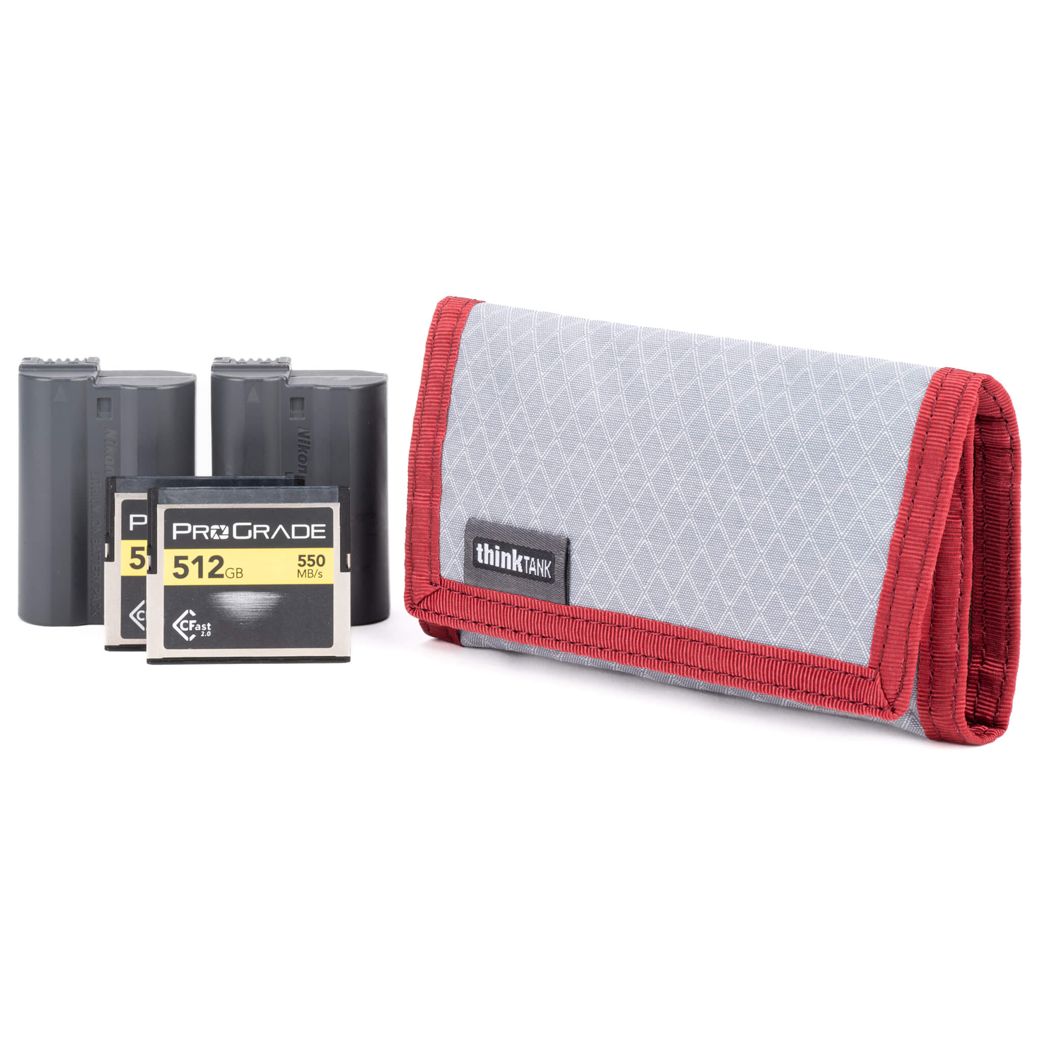Think Tank Photo Memory Card and Battery Wallet (Chili Pepper Red)